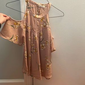 Flower Open Shoulder Top